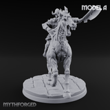 Axe Raised Victorious Ghoul Riders Miniature for Dungeons and Dragons, Pathfinder or other TTRPGs
