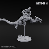 Saddle Riding Hadozee Dragon Riders Miniature for Dungeons and Dragons, Pathfinder or other TTRPGs