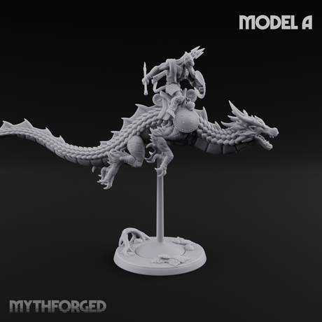 Saddle Riding Hadozee Dragon Riders A Miniature for Dungeons and Dragons, Pathfinder or other TTRPGs