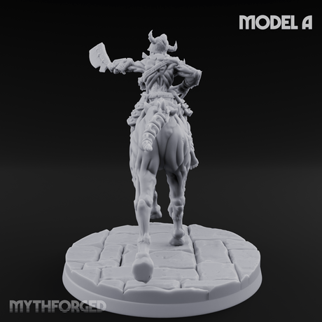 Axe Raised Victorious Ghoul Riders A Miniature for Dungeons and Dragons, Pathfinder or other TTRPGs