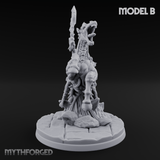 Axe Raised Victorious Ghoul Riders Miniature for Dungeons and Dragons, Pathfinder or other TTRPGs