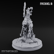 Axe Raised Victorious Ghoul Riders B Miniature for Dungeons and Dragons, Pathfinder or other TTRPGs