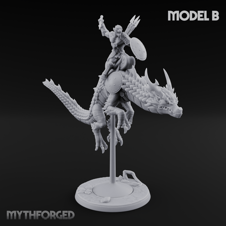 Saddle Riding Hadozee Dragon Riders B Miniature for Dungeons and Dragons, Pathfinder or other TTRPGs