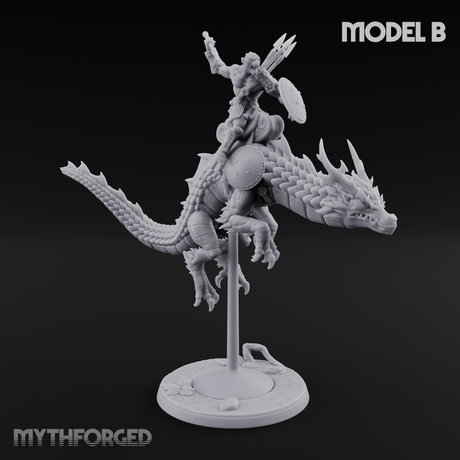 Saddle Riding Hadozee Dragon Riders Miniature for Dungeons and Dragons, Pathfinder or other TTRPGs