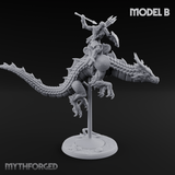 Saddle Riding Hadozee Dragon Riders Miniature for Dungeons and Dragons, Pathfinder or other TTRPGs