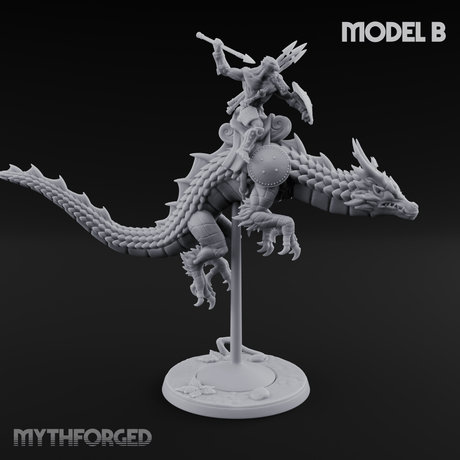 Saddle Riding Hadozee Dragon Riders Miniature for Dungeons and Dragons, Pathfinder or other TTRPGs