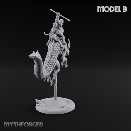 Saddle Riding Hadozee Dragon Riders B Miniature for Dungeons and Dragons, Pathfinder or other TTRPGs