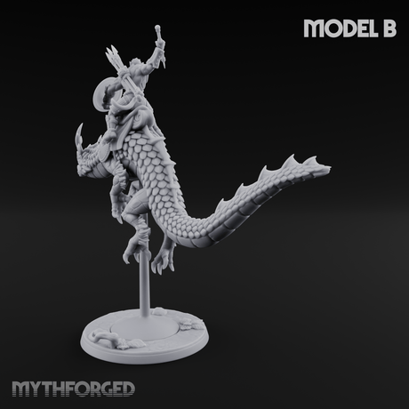 Saddle Riding Hadozee Dragon Riders B Miniature for Dungeons and Dragons, Pathfinder or other TTRPGs