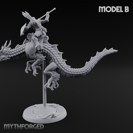 Saddle Riding Hadozee Dragon Riders B Miniature for Dungeons and Dragons, Pathfinder or other TTRPGs