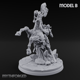 Axe Raised Victorious Ghoul Riders B Miniature for Dungeons and Dragons, Pathfinder or other TTRPGs