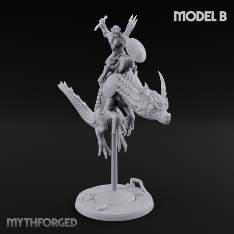 Saddle Riding Hadozee Dragon Riders B Miniature for Dungeons and Dragons, Pathfinder or other TTRPGs