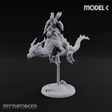 Saddle Riding Hadozee Dragon Riders Miniature for Dungeons and Dragons, Pathfinder or other TTRPGs