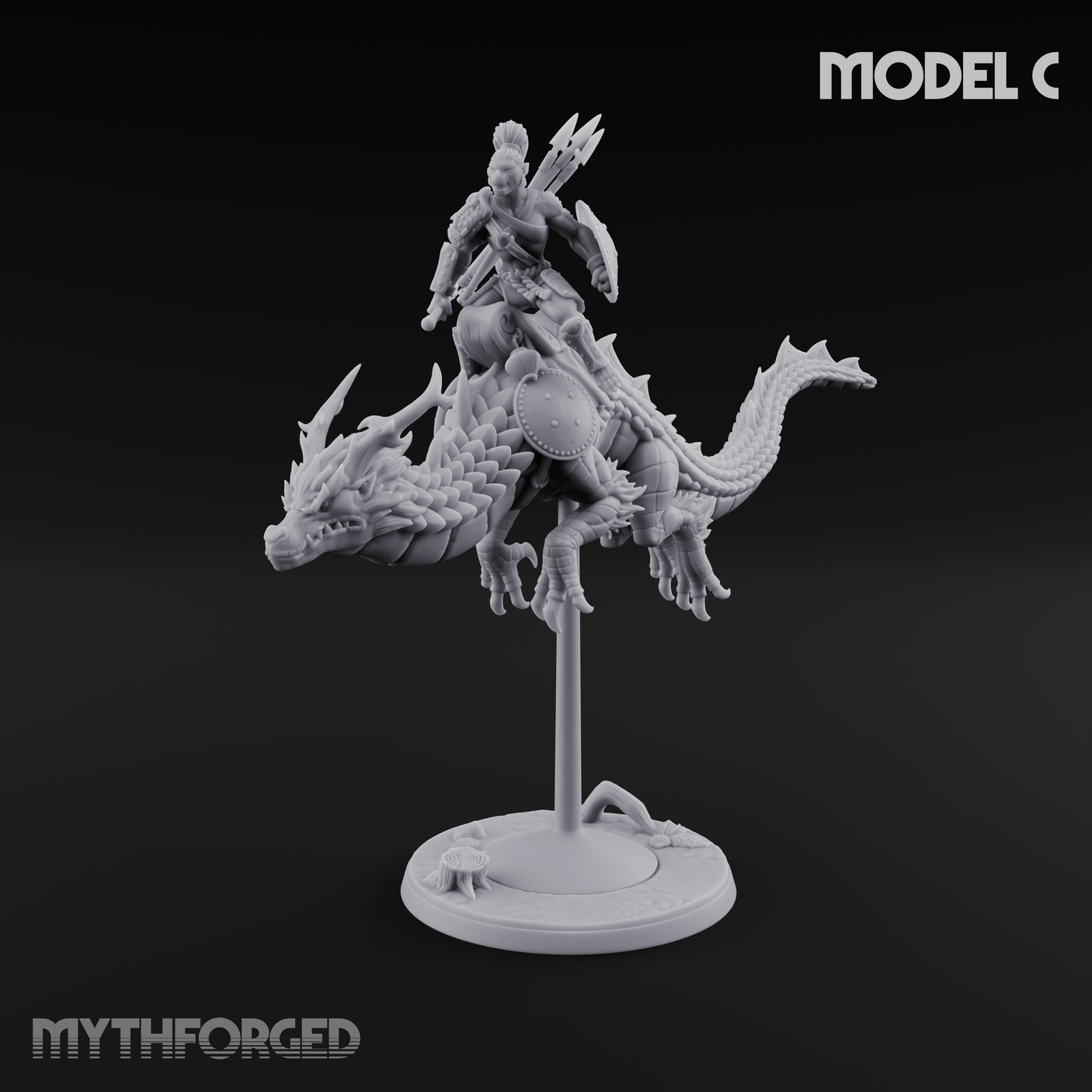 Saddle Riding Hadozee Dragon Riders C Miniature for Dungeons and Dragons, Pathfinder or other TTRPGs