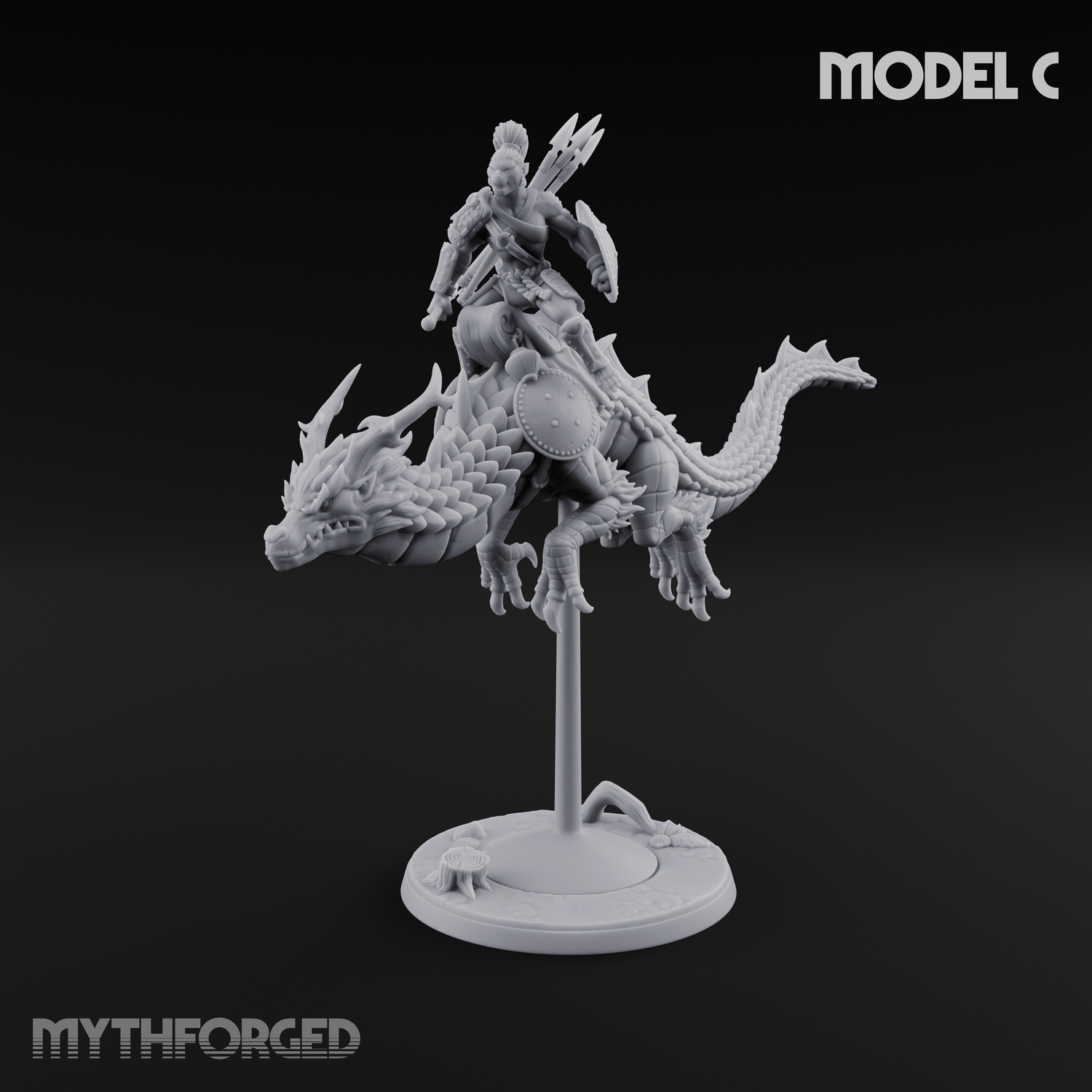 Saddle Riding Hadozee Dragon Riders C Miniature for Dungeons and Dragons, Pathfinder or other TTRPGs