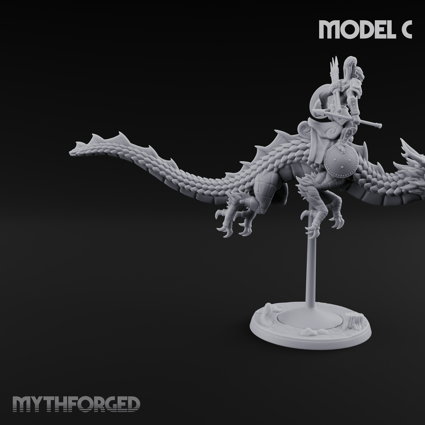 Saddle Riding Hadozee Dragon Riders C Miniature for Dungeons and Dragons, Pathfinder or other TTRPGs