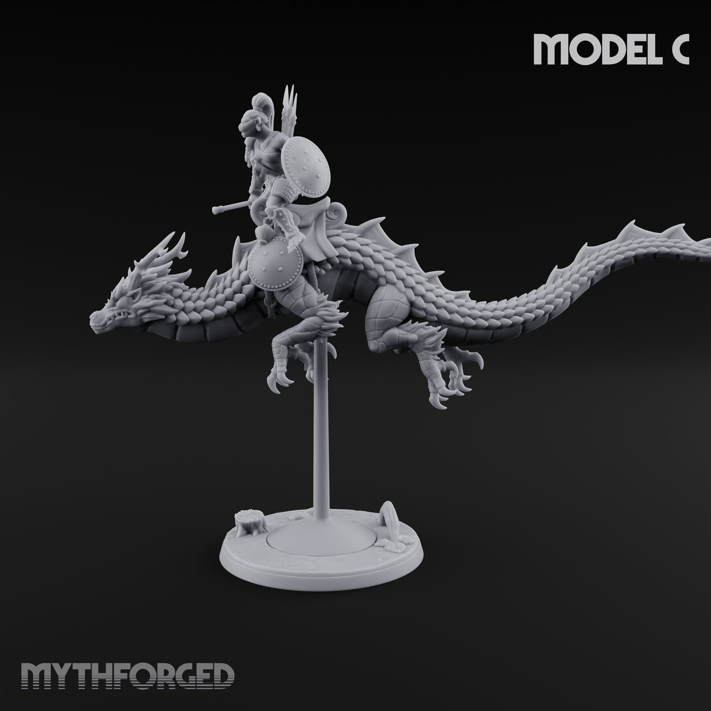 Saddle Riding Hadozee Dragon Riders C Miniature for Dungeons and Dragons, Pathfinder or other TTRPGs