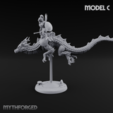 Saddle Riding Hadozee Dragon Riders C Miniature for Dungeons and Dragons, Pathfinder or other TTRPGs