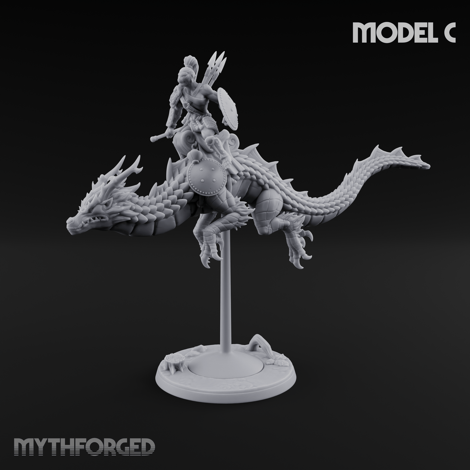 Saddle Riding Hadozee Dragon Riders C Miniature for Dungeons and Dragons, Pathfinder or other TTRPGs