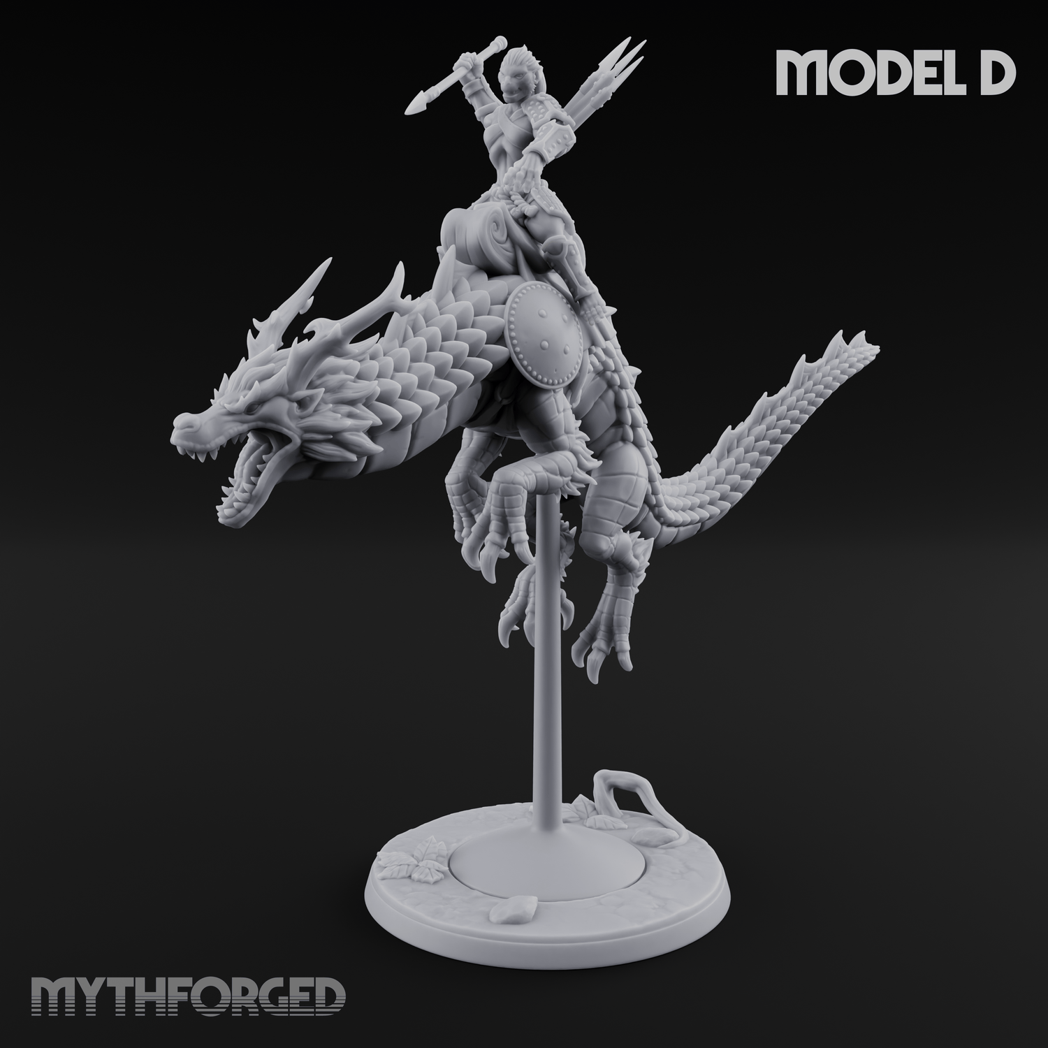 Saddle Riding Hadozee Dragon Riders Miniature for Dungeons and Dragons, Pathfinder or other TTRPGs