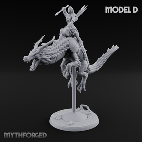 Saddle Riding Hadozee Dragon Riders D Miniature for Dungeons and Dragons, Pathfinder or other TTRPGs
