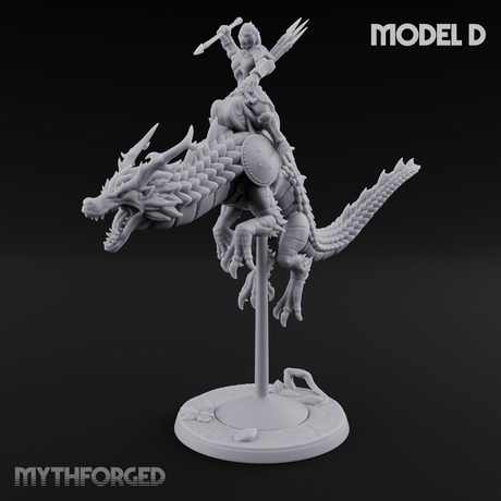 Saddle Riding Hadozee Dragon Riders D Miniature for Dungeons and Dragons, Pathfinder or other TTRPGs