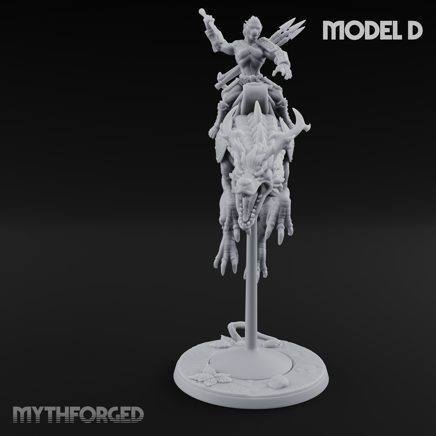 Saddle Riding Hadozee Dragon Riders Miniature for Dungeons and Dragons, Pathfinder or other TTRPGs