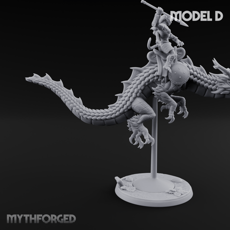 Saddle Riding Hadozee Dragon Riders D Miniature for Dungeons and Dragons, Pathfinder or other TTRPGs