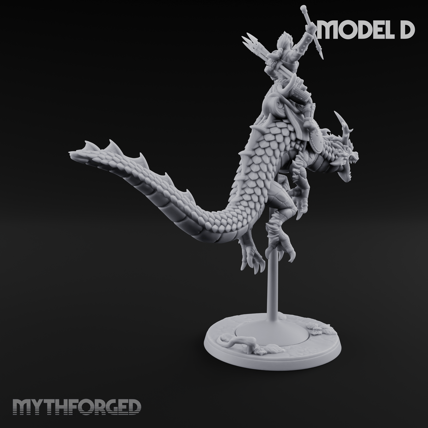 Saddle Riding Hadozee Dragon Riders D Miniature for Dungeons and Dragons, Pathfinder or other TTRPGs