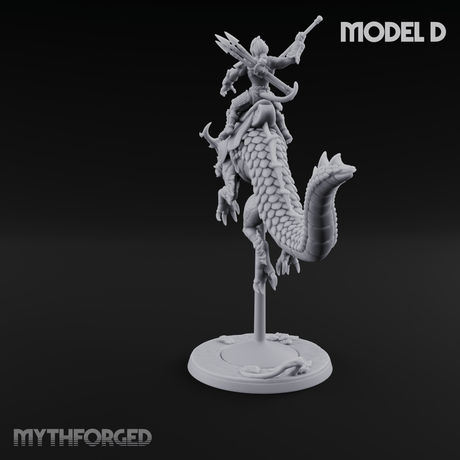Saddle Riding Hadozee Dragon Riders D Miniature for Dungeons and Dragons, Pathfinder or other TTRPGs