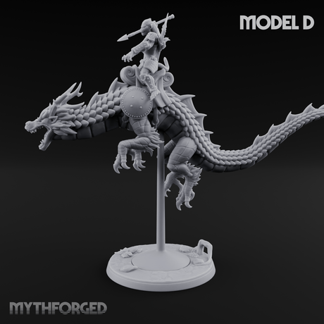 Saddle Riding Hadozee Dragon Riders D Miniature for Dungeons and Dragons, Pathfinder or other TTRPGs