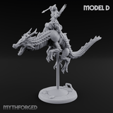 Saddle Riding Hadozee Dragon Riders D Miniature for Dungeons and Dragons, Pathfinder or other TTRPGs