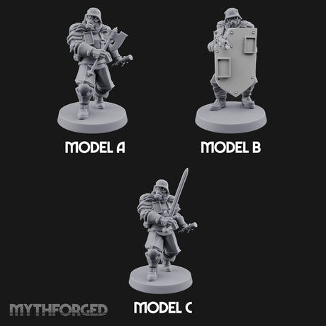 Rifle Bearing Shield Wielding Troopers — Full Set