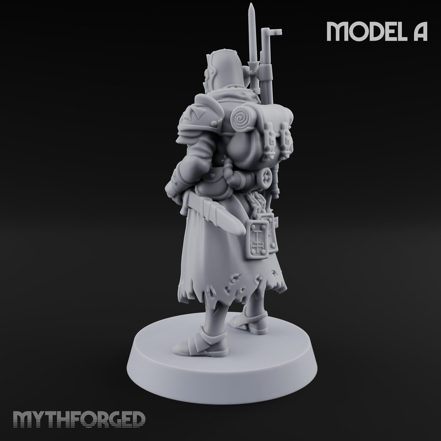 Rifle Bearing Steampunk Templar A Miniature for Dungeons and Dragons, Pathfinder or other TTRPGs