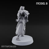 Rifle Bearing Steampunk Templar B Miniature for Dungeons and Dragons, Pathfinder or other TTRPGs