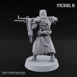 Rifle Bearing Steampunk Templar B Miniature for Dungeons and Dragons, Pathfinder or other TTRPGs