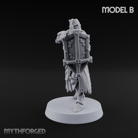 Rifle Bearing Steampunk Templar B Miniature for Dungeons and Dragons, Pathfinder or other TTRPGs