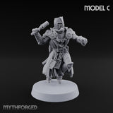 Rifle Bearing Steampunk Templar C Miniature for Dungeons and Dragons, Pathfinder or other TTRPGs