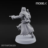 Rifle Bearing Steampunk Templar C Miniature for Dungeons and Dragons, Pathfinder or other TTRPGs