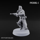 Rifle Bearing Steampunk Templar C Miniature for Dungeons and Dragons, Pathfinder or other TTRPGs