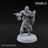 Rifle Bearing Steampunk Templar D Miniature for Dungeons and Dragons, Pathfinder or other TTRPGs