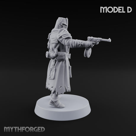 Rifle Bearing Steampunk Templar D Miniature for Dungeons and Dragons, Pathfinder or other TTRPGs