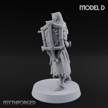 Rifle Bearing Steampunk Templar D Miniature for Dungeons and Dragons, Pathfinder or other TTRPGs