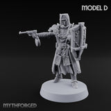Rifle Bearing Steampunk Templar D Miniature for Dungeons and Dragons, Pathfinder or other TTRPGs