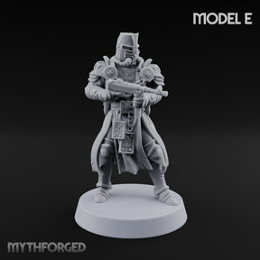 Rifle Bearing Steampunk Templar E Miniature for Dungeons and Dragons, Pathfinder or other TTRPGs