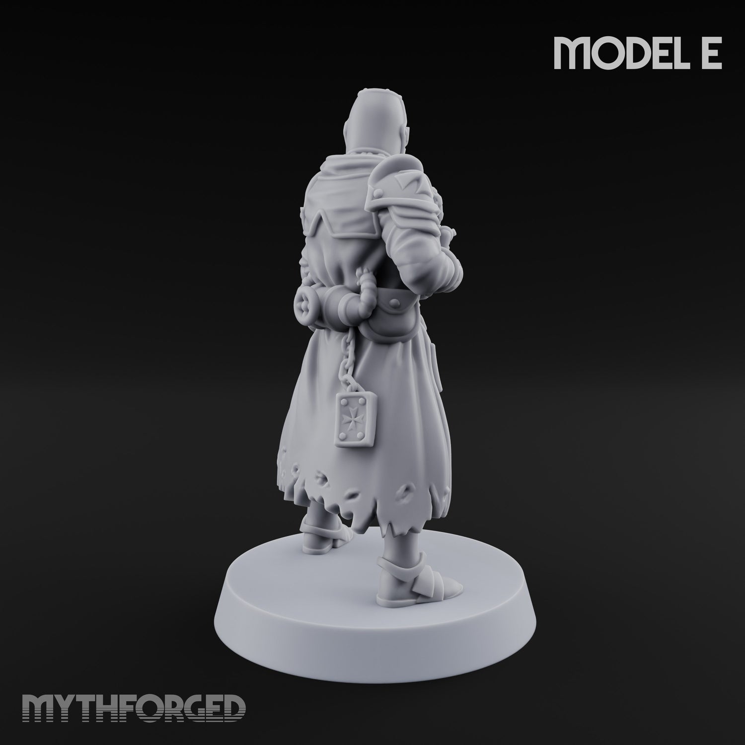 Rifle Bearing Steampunk Templar E Miniature for Dungeons and Dragons, Pathfinder or other TTRPGs