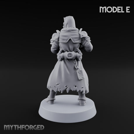 Rifle Bearing Steampunk Templar E Miniature for Dungeons and Dragons, Pathfinder or other TTRPGs