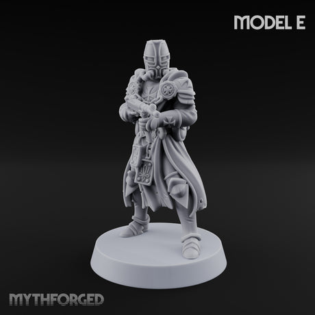 Rifle Bearing Steampunk Templar E Miniature for Dungeons and Dragons, Pathfinder or other TTRPGs