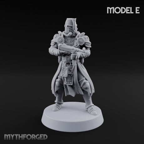 Rifle Bearing Steampunk Templar E Miniature for Dungeons and Dragons, Pathfinder or other TTRPGs