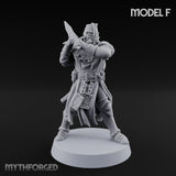 Rifle Bearing Steampunk Templar F Miniature for Dungeons and Dragons, Pathfinder or other TTRPGs