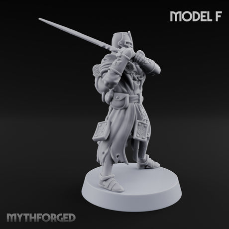Rifle Bearing Steampunk Templar F Miniature for Dungeons and Dragons, Pathfinder or other TTRPGs